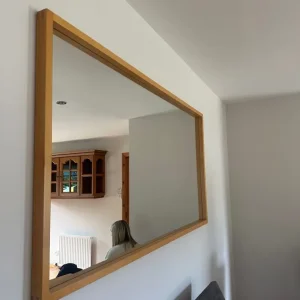 Mirror - Oversized Rectangular Light Oak - Image 2