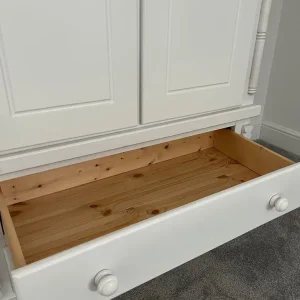 White Pine Wardrobe, double door with two drawers - Image 8