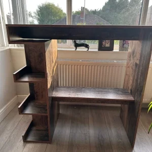 Esstisch Bar Table with Storage Rack Reclaimed wood. 100x48x101.5 cm - Image 2