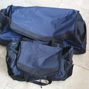 Matching It travel holdalls. Navy blue and black