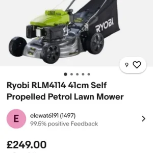 Ryobi petrol lawnmower self-drive - Image 3