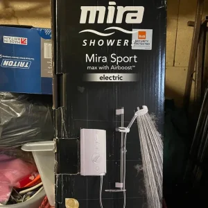 Mira Sport Max Airboost White Chrome Effect Electric Shower, 10.8kW - Image 2