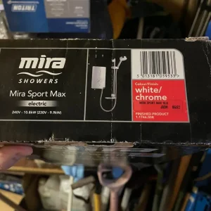 Mira Sport Max Airboost White Chrome Effect Electric Shower, 10.8kW - Image 3