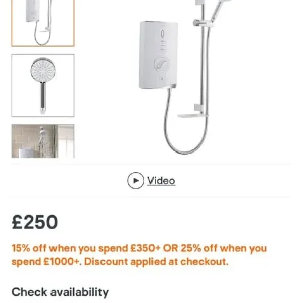 Mira Sport Max Airboost White Chrome Effect Electric Shower, 10.8kW