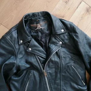 Vintage Black Leather Biker Jacket - Image 6