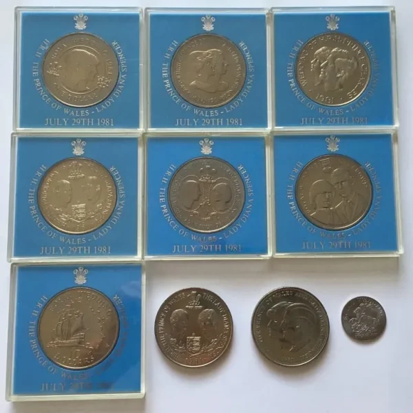 Charles and Diana Marriage Commemorative Coins, 29th July 1981