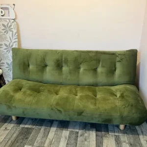 Habitat velvet sofa bed - 3 seater converts to double bed - Image 2