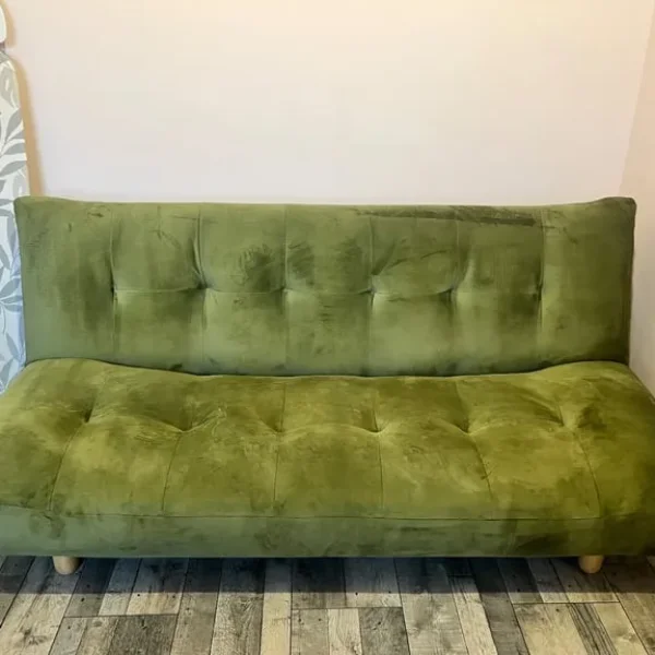 Habitat velvet sofa bed - 3 seater converts to double bed