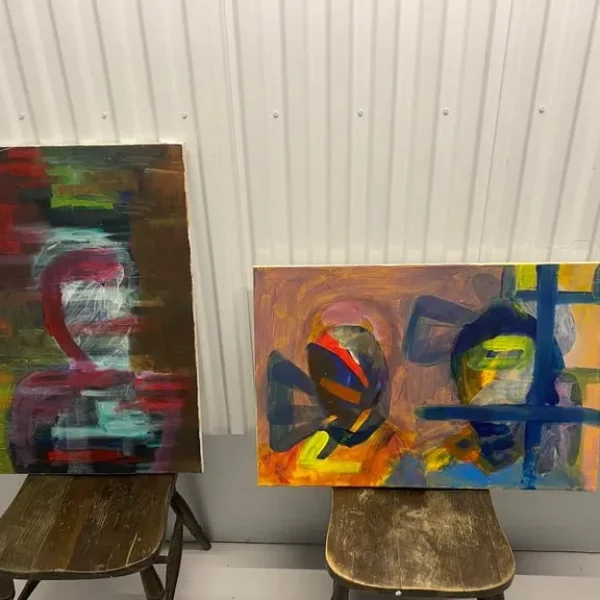 Original abstract portrait paintings
