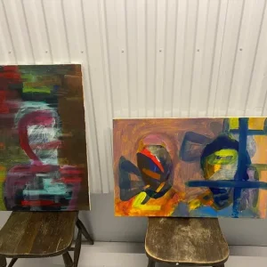 Original abstract portrait paintings