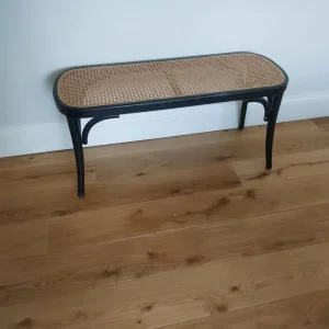 Rattan end of bed bench and home office desk