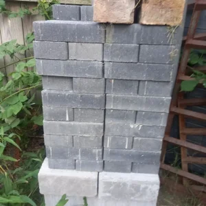 Gray paver bricks