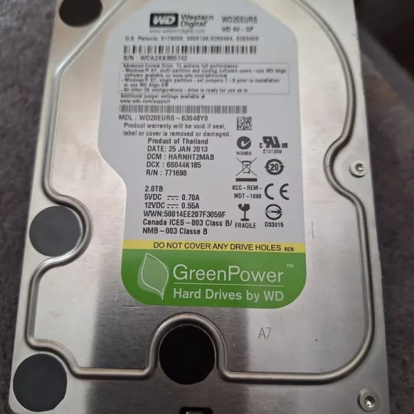 Western Digital 2TB Internal Hard Drive