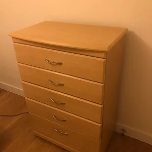 Chest of drawers and bedside table