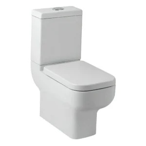 Square toilet with soft-close seat