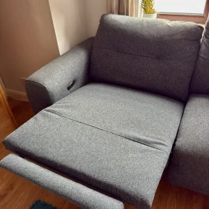 Two x 3 seater Gray and Osbourn Electric Recliner sofas with USB ports - Image 2