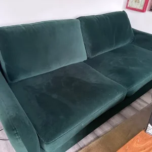 Green Velvet Sofa Bed – Still Works Great