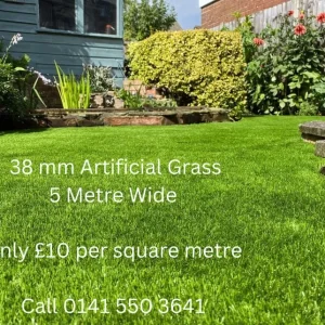 5-Metre Wide Artificial Grass – 38mm Thick