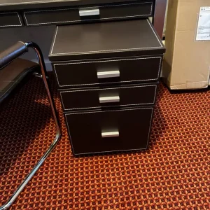 Home Office Desk with Two Drawers and Matching Chair - Image 4