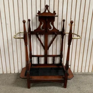 MAHOGANY AND BRASS MOUNTED STICK STAND, CIRCA 1890 - Image 3