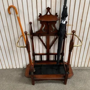MAHOGANY AND BRASS MOUNTED STICK STAND, CIRCA 1890 - Image 5