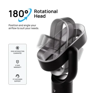Vortex Air™ Pro - Bladeless Tower Fan (Heater & Cooler) - Black/Graphite - Image 5
