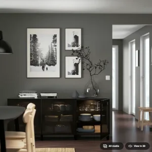 IKEA Besta Sideboard in High Gloss Black - Image 6