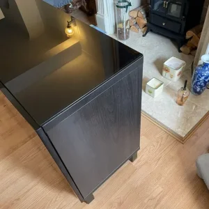 IKEA Besta Sideboard in High Gloss Black - Image 7