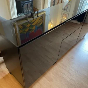 IKEA Besta Sideboard in High Gloss Black