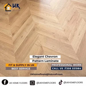 Chevron Laminate and Wool Carpet Stair Package - Image 7