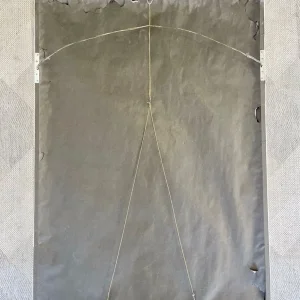 Vintage Wall Mirror with White Gloss Wood Frame - Image 6