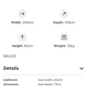 4 seater sofa : Barker and Stonehouse - Image 7