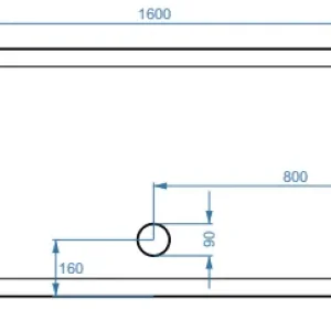 Rectangle Slimline ABS Stone Shower Tray - 1600x700mm - Image 2