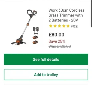 WORX GARDEN STRIMMER WITH 2 BATTERIES - Image 3