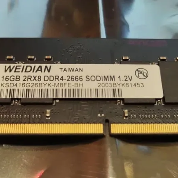 16GB DDR4 2666MHz SODIMM 1.2V Memory for Laptop or Mini PC