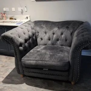 Modern Wingback Style Seat and a Half - Image 2