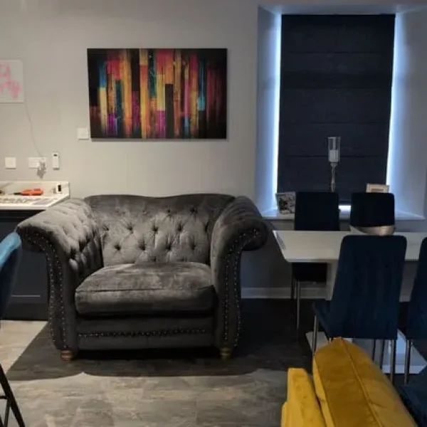 Modern Wingback Style Seat and a Half