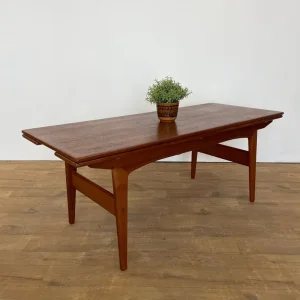 1960s Danish Trioh Teak Elevator Table - Image 2