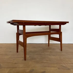 1960s Danish Trioh Teak Elevator Table - Image 6