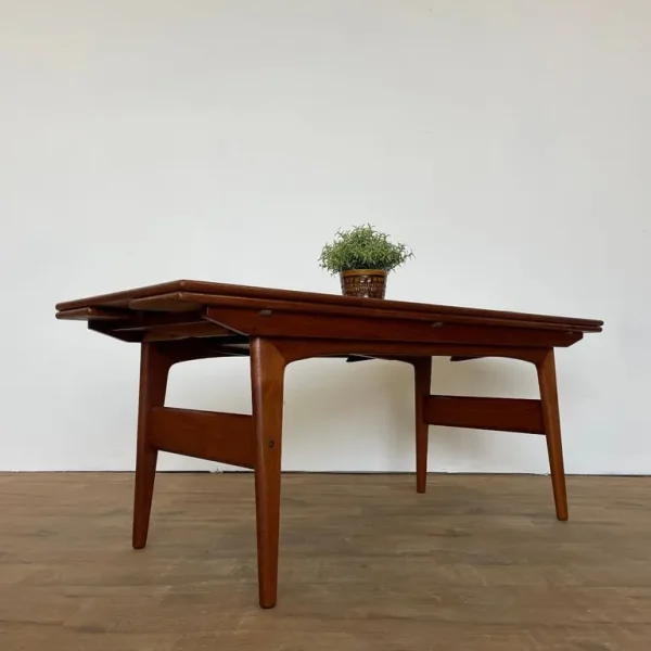1960s Danish Trioh Teak Elevator Table