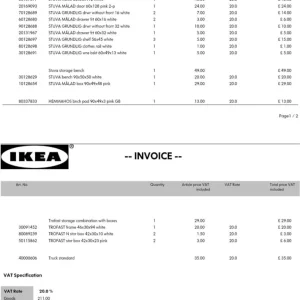 Ikea Pink & white wardrobe & Toybox - Image 2