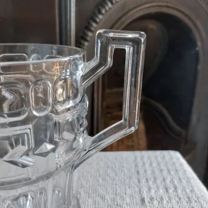 Vintage 1930s Art Deco Pressed Glass Trophy Vase - Image 4