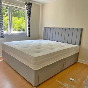 King size divan bed with mattress