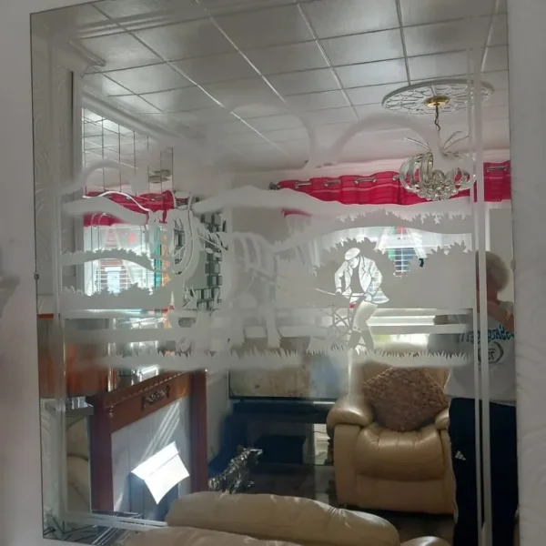 Large Etched Mirror