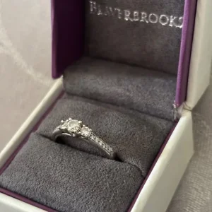 9CT White Gold 3 Diamond Engagement Ring