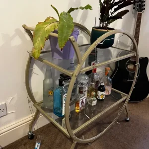 Silver and gold drinks trolley - Image 2
