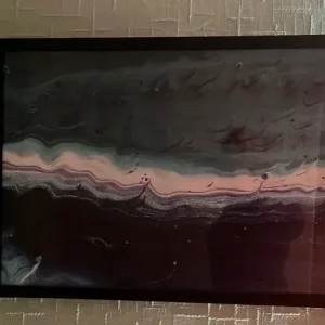 Calming blue photo in black wooden frame - Image 2