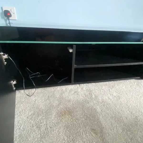 Black gloss tv stand and 2 sideboards