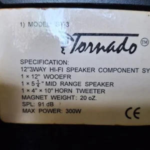 Tornado ST3 300w 3-way speaker system - Image 4
