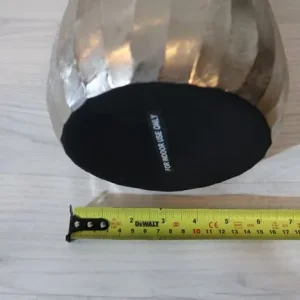 Tapered Silver Metal Vase with Ripple Texture - Image 8